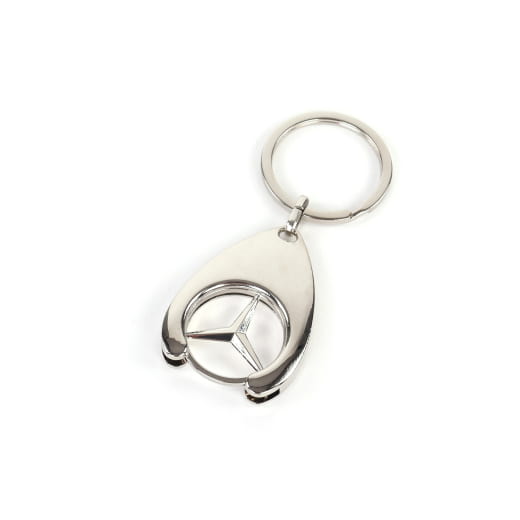 Llavero chip de compra Mercedes estrella plata cromo | B66956082