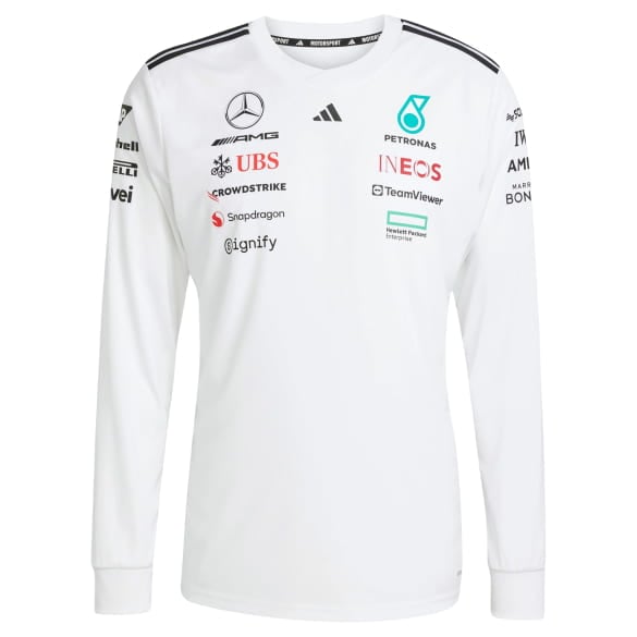Longsleeve Herren Team adidas Mercedes-AMG Petronas F1 weiß