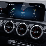 Luchtroosters turbinenlook zwart met chroomrand A-klasse W177/V177 origineel Mercedes-Benz