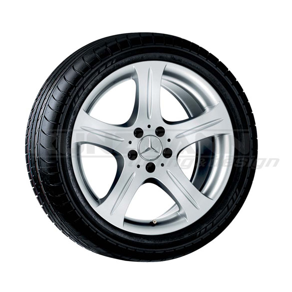 5-spaaks velgen | 18 inch | CLS Coupé C219 | Originele Mercedes-Benz | titanzilver