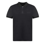 Mens polo shirt black carbon Genuine smart 