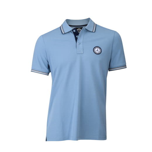 Mens polo shirt vintage blue Modern Fit Genuine Mercedes-Benz | B66041781-785
