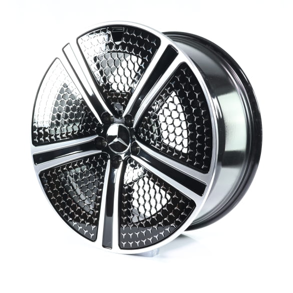 20 inch EQE velgenset zwart glansgedraaid Original Mercedes- | A2954000200 7X23-B