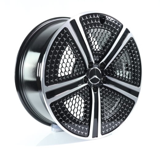 Juego de llantas EQE de 20 pulgadas negro pulido original Mercedes-Benz | A2954000200 7X23-B