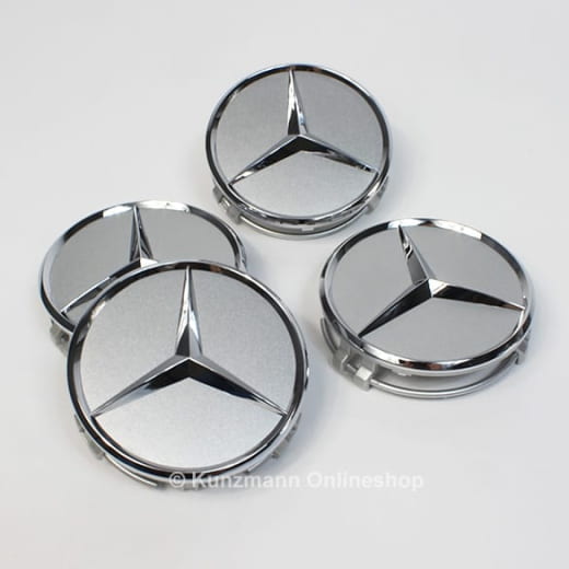 Kit de cache moyeu original Mercedes-Benz en titansilber avec étoile chromée | B66470202