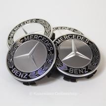 Naafdoppen lauwerkrans 71,8 mm zwart Origineel Mercedes-Benz | A1714000125 9040