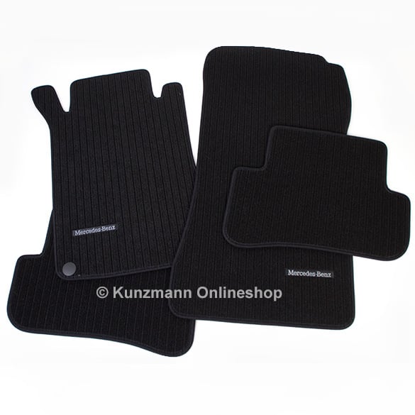 Car rib floor mats Mercedes C-Class W203 original Mercedes-Benz in black