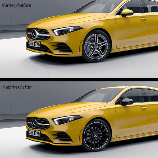 Modanatura paraurti anteriore pacchetto Night Classe A W177 berlina compatta originale Mercedes-Benz | A1778854302-W177