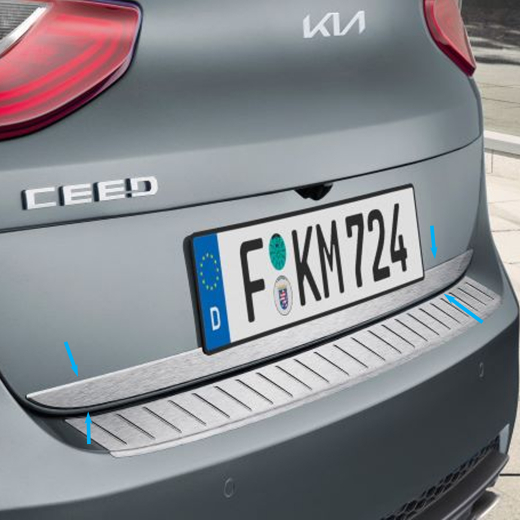 Modanatura posteriore in acciaio inox spazzolato Kia Ceed CD Original Kia | J7491ADE00BR