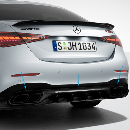 C 63 SE modanatura posteriore nera Night Package Original Mercedes-Benz | C63SE-Heckzierleiste-carbon