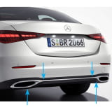Moldura del parachoques trasero cromada plateada Clase C W206 berlina Original Mercedes-Benz