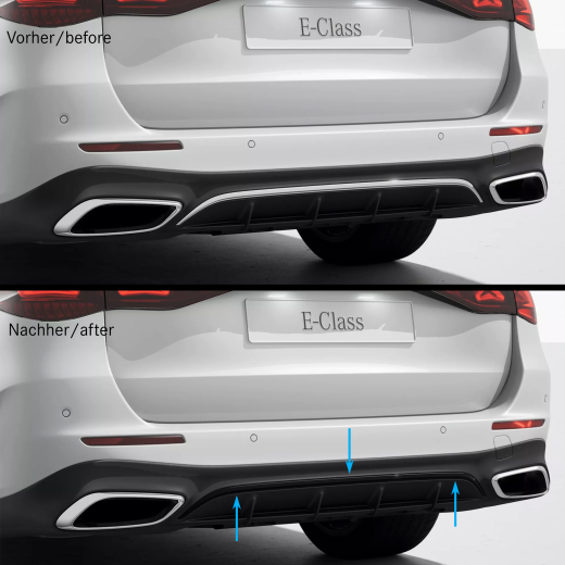 Moldura paragolpes trasero paquete Night negro E-Class S214 Original Mercedes-Benz | A2148808602