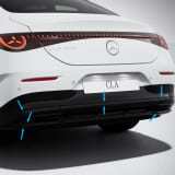 Molduras paragolpes trasero CLA C178 Night paquete AMG Line Original Mercedes-Benz