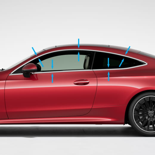 Molduras ventana cromadas CLE Coupé C236 Original Mercedes-Benz | Zierleisten-Fenster-chrom-C236