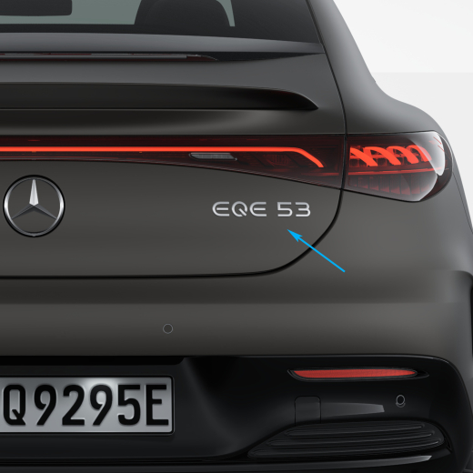 Plaque signalétique AMG argent chromé EQE 53 AMG | A2958170900