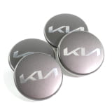 Naafdoppen set grafietgrijs satijnfinish 50mm nieuw logo Original KIA