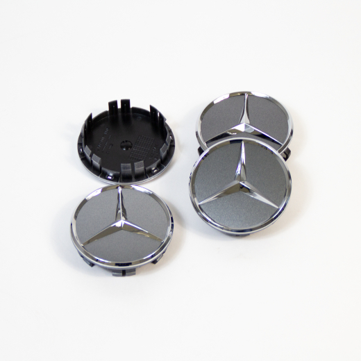 Mercedes-Benz Naafdoppen set himalaya grijs diameter 66,8mm | A0004003800 7756