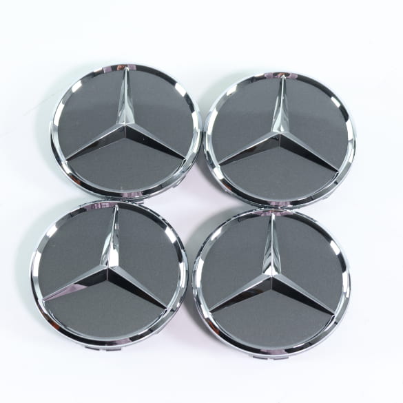 Naafdoppen set Tremolitgrau 66,8 mm Original Mercedes-Benz | A0004003800 9130