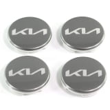 Naafdoppen set tweekleurig gunmetal 50mm nieuw logo Original KIA