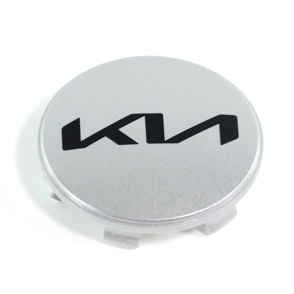 Naafdoppenset zilver 50 mm nieuw logo Original KIA | 66400ADE91SIBR-Set