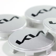 Naafdoppenset zilver 50 mm nieuw logo Original KIA | 66400ADE91SIBR-Set