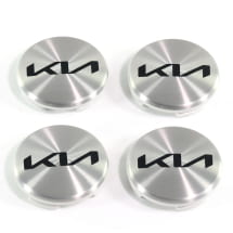 Naafdoppen set zilver 50mm nieuw logo origineel KIA | 66400ADE91SIA-Set