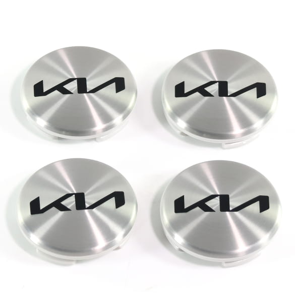 Naafdoppen set zilver 50mm nieuw logo origineel KIA