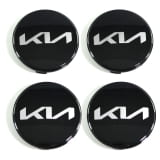 Naafdoppen set zwart glanzend 50mm nieuw logo Original KIA