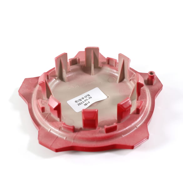 Naafdoppen set zwart glanzend met rode rand voor GT velgen | | 52960Q5RR0-Set