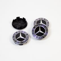 Mercedes-Benz naafdoppen set lauwerkrans zwart diameter 66,8 | A1674015900 9040
