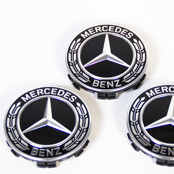 Naafdoppen lauwerkrans zwart Original Mercedes-Benz | A22240022009040-B