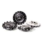 Nabendeckel 4er Set Satz schwarz matt Original Mercedes-Benz 