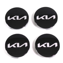 Nabendeckel Satz Schwarz glänzend 49mm neues Logo Original KIA | 66400ADE91BLB-Set