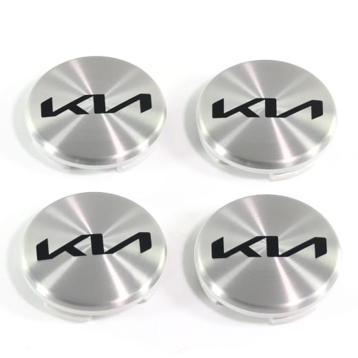 Nabendeckel Satz silber 50mm neues Logo Original KIA | 66400ADE91SIA-Set