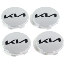 Nabendeckel Satz silber 50mm neues Logo Original KIA | 66400ADE91SIBR-Set