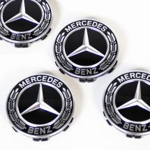Nabendeckel Lorbeerkranz schwarz Original Mercedes-Benz | A22240022009040-B