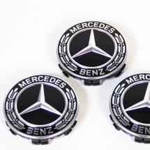 Nabendeckel Lorbeerkranz schwarz Original Mercedes-Benz | A22240022009040-B