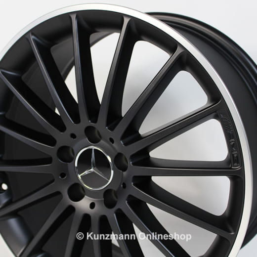Juego de llantas AMG 19 pulgadas | A-Klasse W176 | Styling V / 5 del A45 AMG | negro con borde plateado | A17640105027X36-A