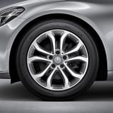 Juego de llantas Mercedes-Benz 17 pulgadas Clase C W205 rueda de 5 radios dobles gris Himalaya