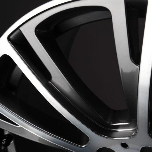 Juego de llantas Brabus 19 pulgadas C 63 AMG Monoblock R diseño de 5 dobles radios liquid Titanium smoked antracita totalmente pulido Clase C W205 | Mono-R-205-C63AMG