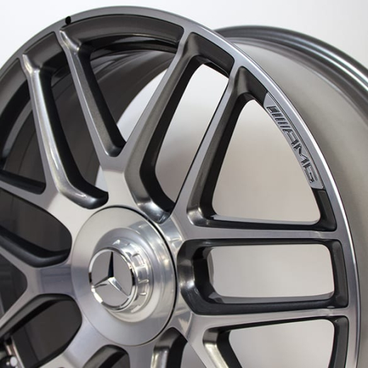 Juego de llantas forjadas AMG de 20 pulgadas Clase S W222 de radios cruzados gris Original Mercedes-Benz | A2224014200/4300-7X21-W222
