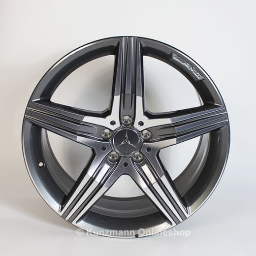 Juego de llantas AMG de 5 radios | 20 pulgadas | Clase S W222 | Original Mercedes-Benz | gris titanio | A2224011200/1300-7X21
