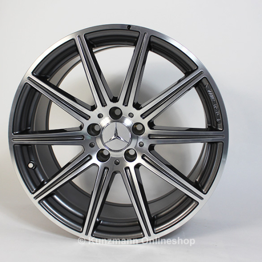 Juego de llantas CLS 63 AMG de 19 pulgadas | Llantas de aluminio de 10 radios | Mercedes-Benz CLS W218 | gris titanio | 218-AMG10-19