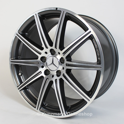 Juego de llantas CLS 63 AMG de 19 pulgadas | Llantas de aluminio de 10 radios | Mercedes-Benz CLS W218 | gris titanio | 218-AMG10-19