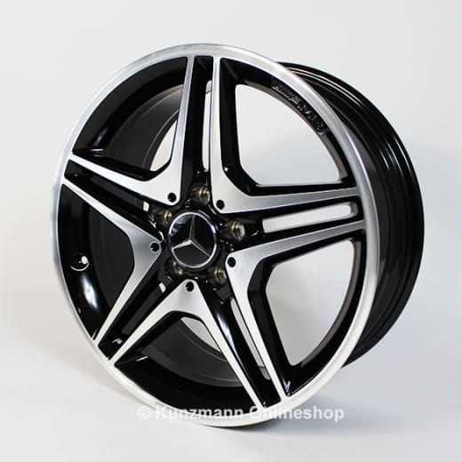 Juego de llantas AMG de 18 pulgadas | CLA W117 | 5 radios dobles | negro | A1764010302-W117
