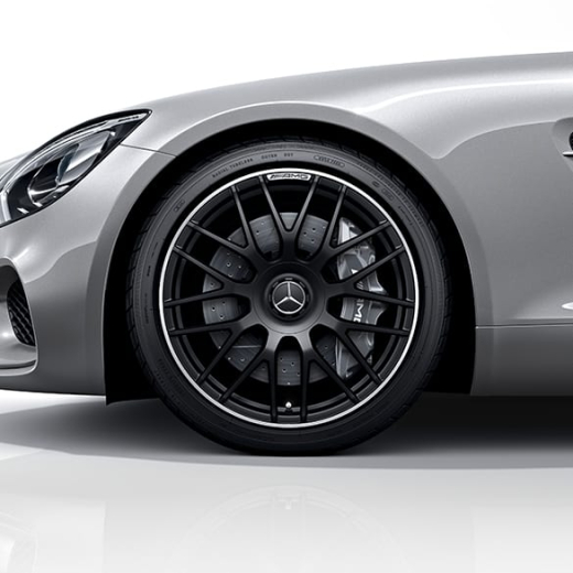 Juego de llantas forjadas AMG 19 / 20 pulgadas AMG GT C190 radios cruzados negro Original Mercedes-Benz | AMGGT-Kreuzsp-schwarz