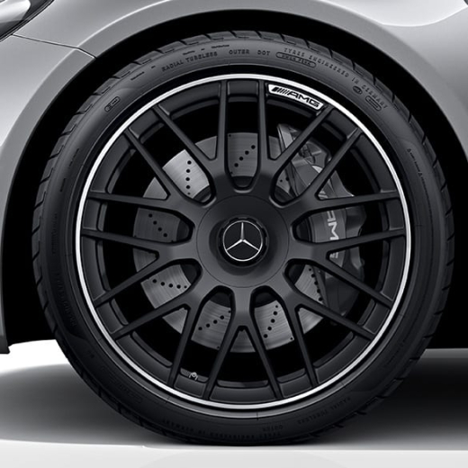 Tapacubos AMG para llanta forjada Clase C W205 negro original Mercedes-Benz | A00040011009283-C