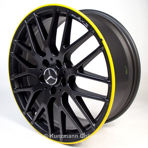 Juego de llantas AMG A 45 19 pulgadas Yellow Night Edition Clase A W176 Original Mercedes-Benz | A17640109009Y43-A45