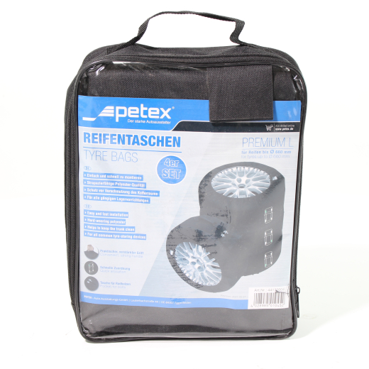 Fundas para neumáticos, cubiertas para neumáticos PETEX 4 piezas 14-18 pulgadas | Q4686000