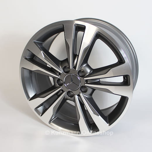 Original Mercedes-Benz Clase B W246 | Juego de llantas 18 pulgadas | gris himalaya / brillante | A24640104007X21-B
